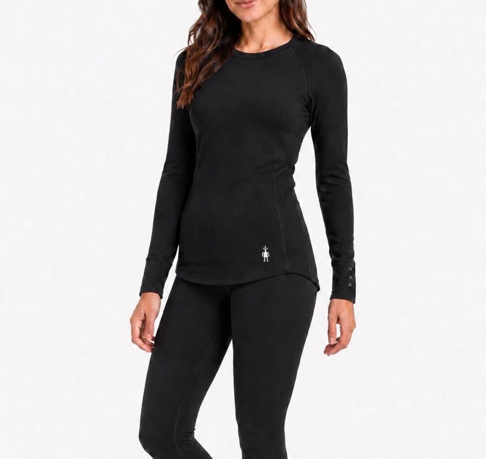 Smartwool Merino Sport 250 Black Base Layer Crew Top Women’s Size Medium